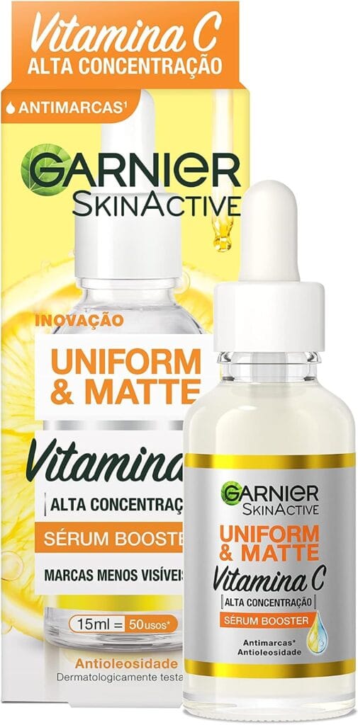 Sérum Antimarcas Garnier Uniform & Matte Vitamina C