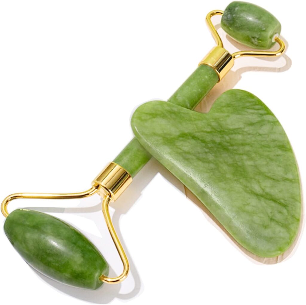 Massageador Facial Rolo de Jade