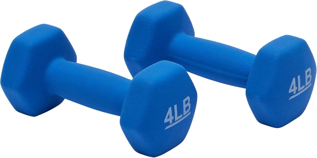 Amazon Basics Pesos de mão para halteres de neoprene, 1,8 kg, par, azul