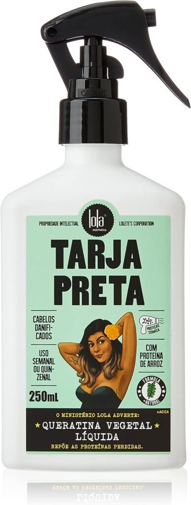 Tarja Preta Spray de Queratina Vegetal 250ml , Lola Cosmetics
