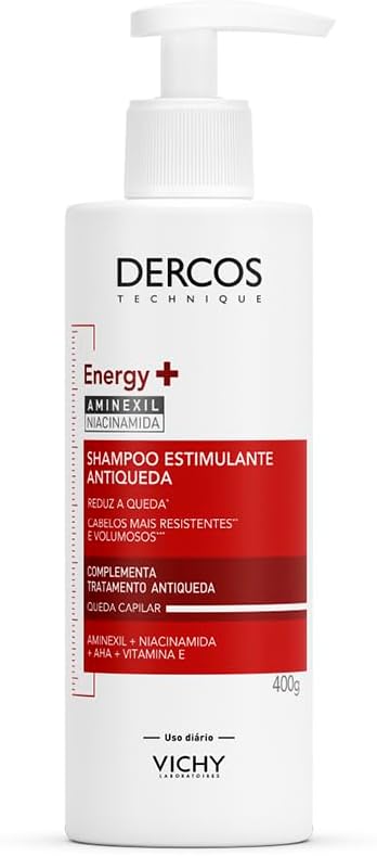 Vichy Dercos Energy+ Shampoo Antiqueda Estimulante com Aminexil 1.5%, 400g